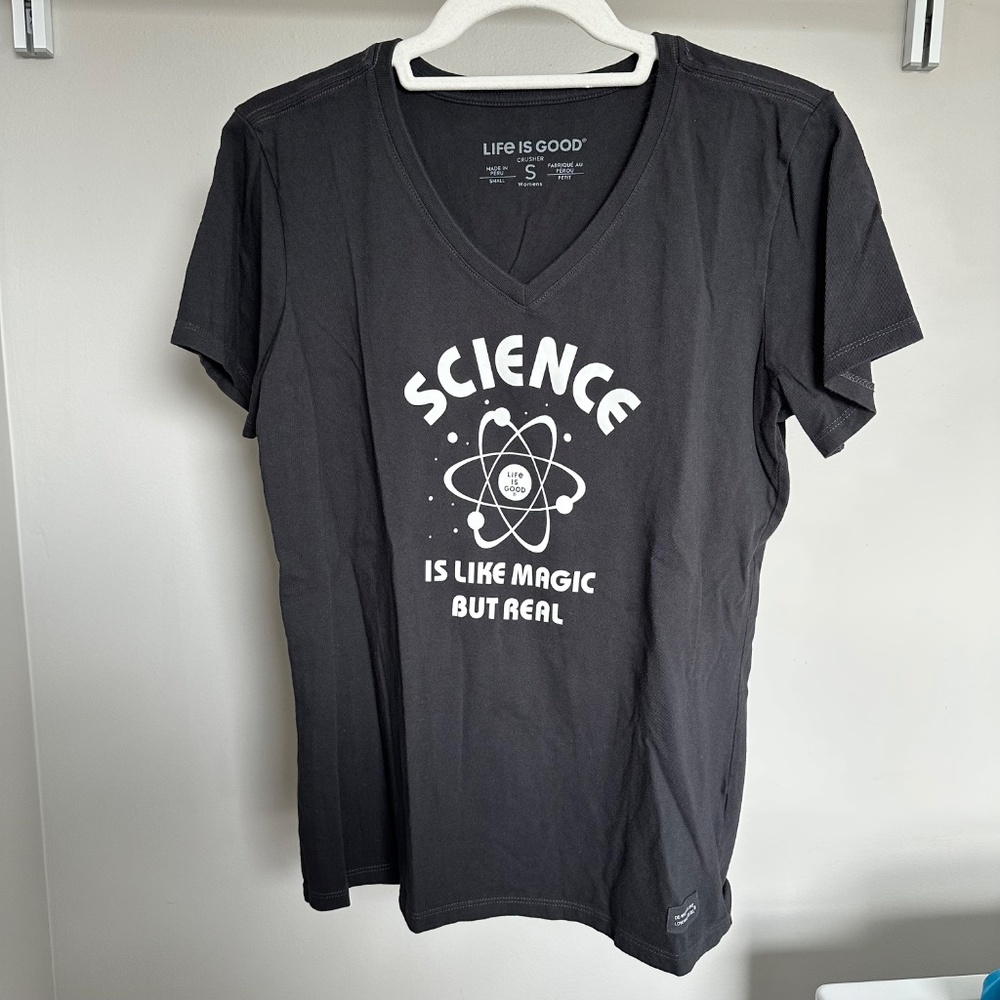 Life is Good Science is Like Magic But Real Tee - Picture 2 of 4